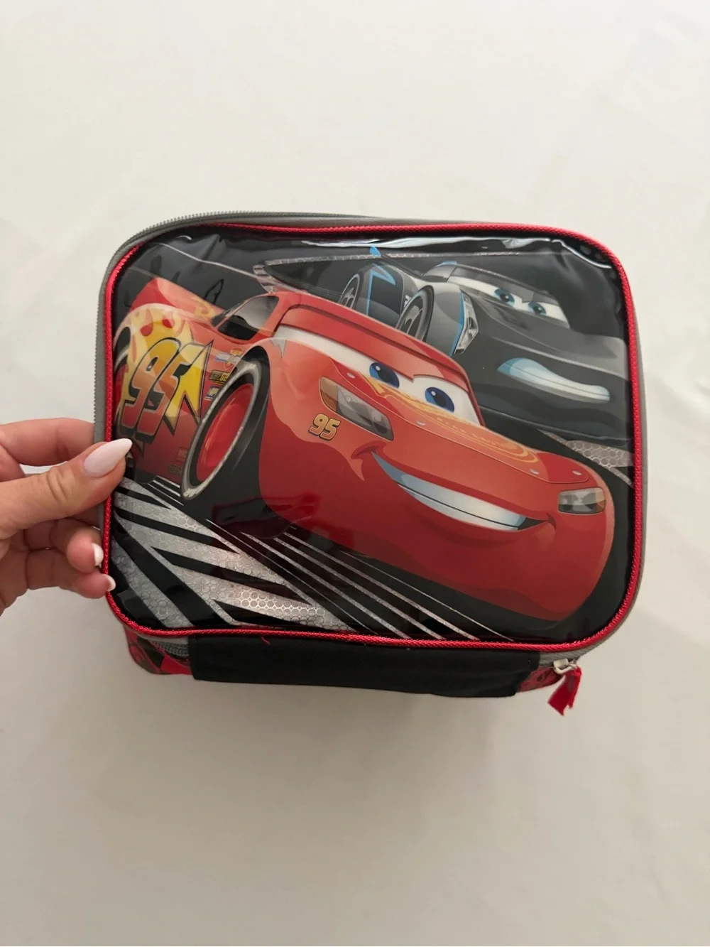 (NWT) Disney Pixar Cars 3 Lightning McQueen School Backpack & Lunch Bag Set